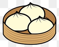 Streamed bun png illustration, transparent background. Free public domain CC0 image.