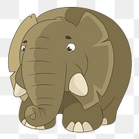 Elephant png illustration, transparent background. Free public domain CC0 image.