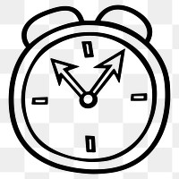 Alarm clock png illustration, transparent background. Free public domain CC0 image.