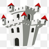 Castle png illustration, transparent background. Free public domain CC0 image.