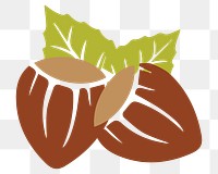 Chestnut png illustration, transparent background. Free public domain CC0 image.