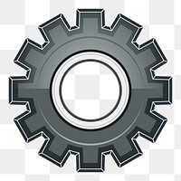 Gear png illustration, transparent background. Free public domain CC0 image.