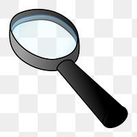 Magnifying glass png illustration, transparent background. Free public domain CC0 image.