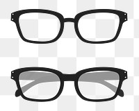 Eye glasses png illustration, transparent background. Free public domain CC0 image.