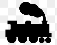 Train sign png illustration, transparent background. Free public domain CC0 image.