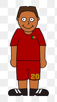 Football player png illustration, transparent background. Free public domain CC0 image.