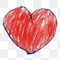 Red heart png illustration, transparent background. Free public domain CC0 image.