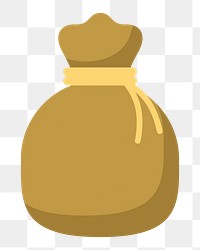 Money bag png illustration, transparent background. Free public domain CC0 image.