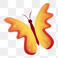 Butterfly png illustration, transparent background. Free public domain CC0 image.