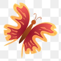 Butterfly png illustration, transparent background. Free public domain CC0 image.