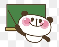 Panda teacher png illustration, transparent background. Free public domain CC0 image.