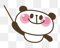 Panda teacher png illustration, transparent background. Free public domain CC0 image.