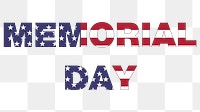 U.S. Memorial Day png sticker, transparent background. Free public domain CC0 image.