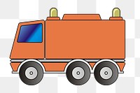 Truck  png clipart illustration, transparent background. Free public domain CC0 image.