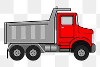 Dumb truck  png clipart illustration, transparent background. Free public domain CC0 image.
