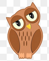 Owl  png clipart illustration, transparent background. Free public domain CC0 image.