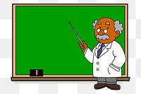 Professor png sticker, transparent background. Free public domain CC0 image.