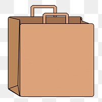 Paper bag png sticker, transparent background. Free public domain CC0 image.