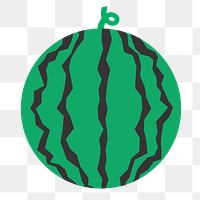 Watermelon fruit png sticker, transparent background. Free public domain CC0 image.