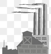 Factory png sticker, transparent background. Free public domain CC0 image.