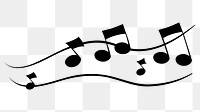 Music notes png sticker, transparent background. Free public domain CC0 image.