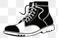 Boot shoe png illustration, transparent background. Free public domain CC0 image.