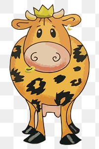 Cow png illustration, transparent background. Free public domain CC0 image.