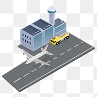 Airport png sticker, transparent background. Free public domain CC0 image.