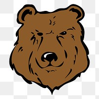 Bear png sticker, transparent background. Free public domain CC0 image.