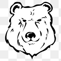 Bear png sticker, transparent background. Free public domain CC0 image.