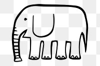 Elephant png sticker, transparent background. Free public domain CC0 image.