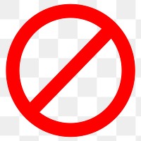 NO sign png sticker, transparent background. Free public domain CC0 image.