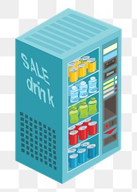 Vending machine  png clipart illustration, transparent background. Free public domain CC0 image.