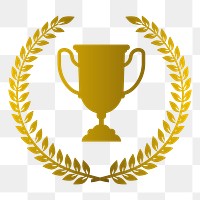 Trophy png sticker, transparent background. Free public domain CC0 image.