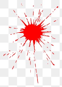 Red splash png sticker, transparent background. Free public domain CC0 image.