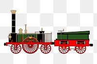 Train png sticker, transparent background. Free public domain CC0 image.