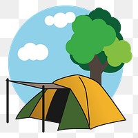 Tent png sticker, transparent background. Free public domain CC0 image.