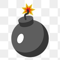 Bomb png sticker, transparent background. Free public domain CC0 image.