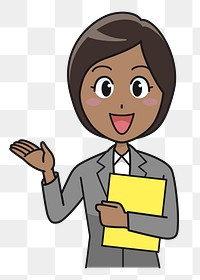 Woman  png clipart illustration, transparent background. Free public domain CC0 image.