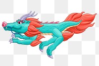 Dragon png sticker, transparent background. Free public domain CC0 image.