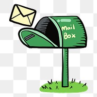 Mail box png sticker, transparent background. Free public domain CC0 image.