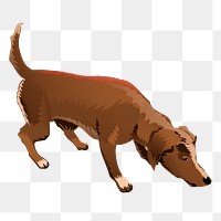 Dog png sticker, transparent background. Free public domain CC0 image.