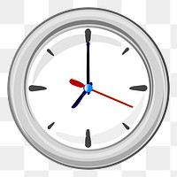 Clock png sticker, transparent background. Free public domain CC0 image.