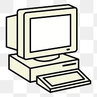 Computer png sticker, transparent background. Free public domain CC0 image.