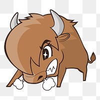 Bison png clipart illustration, transparent background. Free public domain CC0 image.