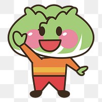 Vegetable cartoon png sticker, transparent background. Free public domain CC0 image.