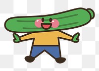 Vegetable cartoon png sticker, transparent background. Free public domain CC0 image.