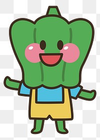 Bell pepper cartoon png sticker, transparent background. Free public domain CC0 image.