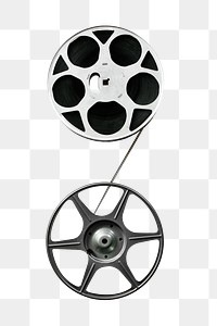 Film reel png sticker, transparent background