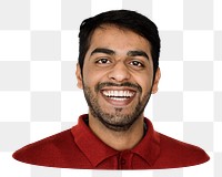 Indian man png portrait sticker, transparent background